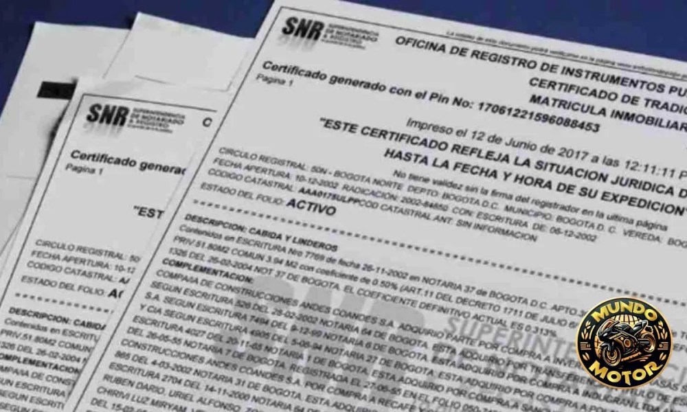 Certificado de Tradición y Libertad de un vehículo: los detalles para 2025