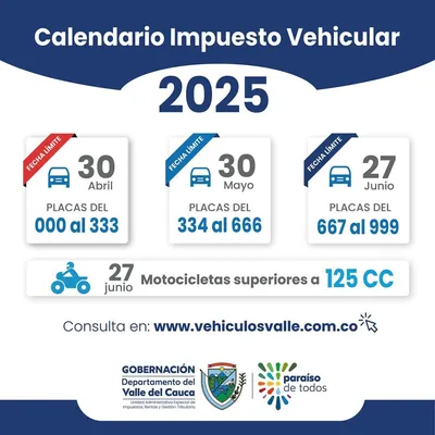 Guía para consultar y pagar el impuesto vehicular en Cali y Valle del Cauca 2025